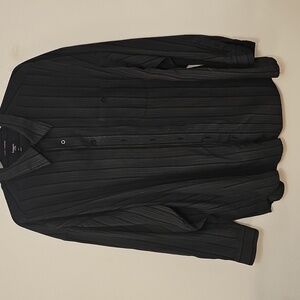 Haggar 3XLT Men's Black Striped Shirt